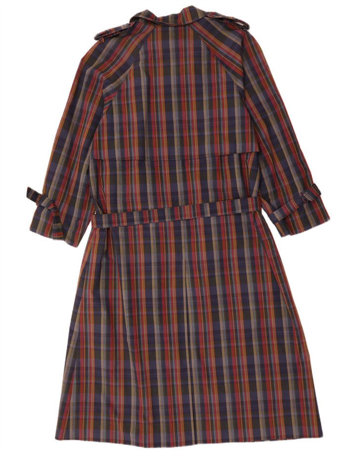 Vintage kvinders trenchcoat UK 14 stor flerfarvet tern