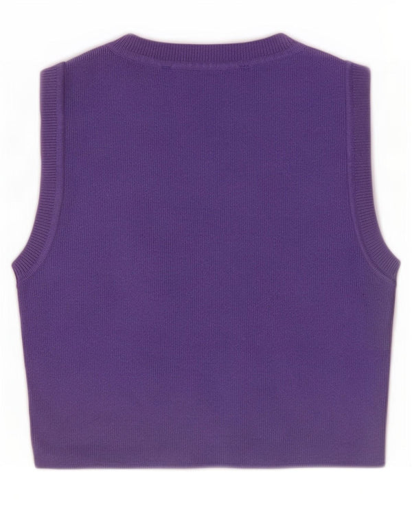 Zara Womens Crop Vest Top UK 8 Small Purple
