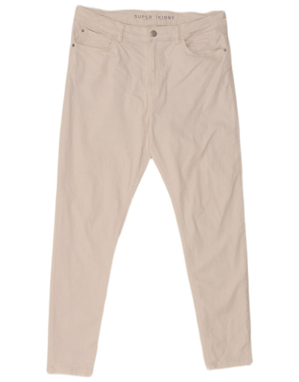 Marks & Spencer Dame Super Skinny Jeans UK 14 Large W32 L27 White Bomuld