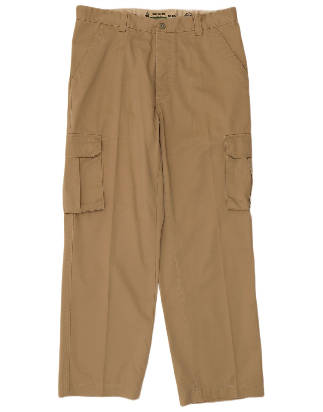 Dockers Herre Khakis Straight Cargo Bukser W36 L29 Beige Bomuld