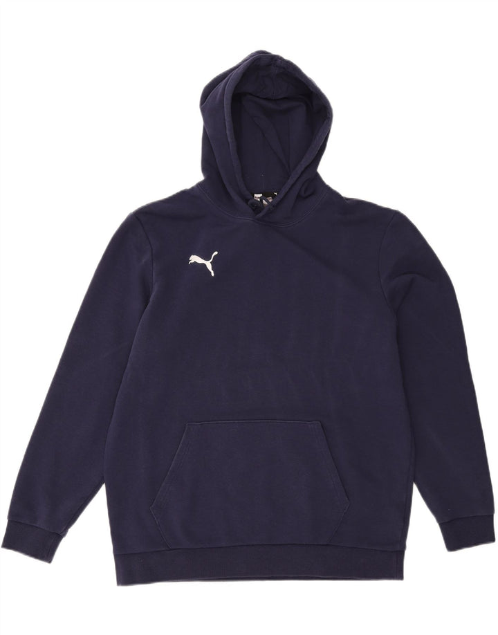 PUMA Mens Hoodie Jumper Large Navy Blue Cotton Vintage Puma and Second-Hand Puma from Messina Hembry 