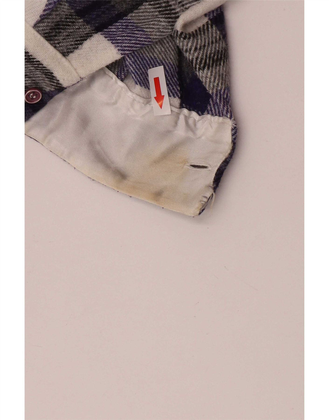Vintage oversized flannelskjorte til mænd Lille flerfarvet plaid polyester