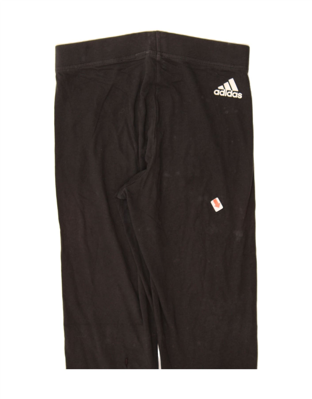 ADIDAS Girls Graphic Leggings 13-14 Years Black Vintage Adidas and Second-Hand Adidas from Messina Hembry 