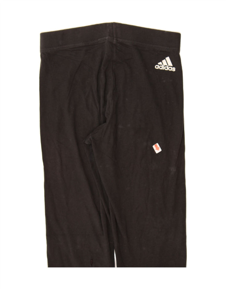 ADIDAS Girls Graphic Leggings 13-14 Years Black Vintage Adidas and Second-Hand Adidas from Messina Hembry 
