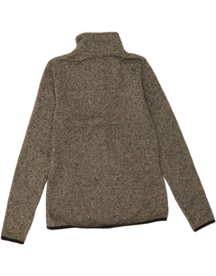 EDDIE BAUER Womens Tracksuit Top Jacket UK 10 Small Grey Flecked Polyester Vintage Eddie Bauer and Second-Hand Eddie Bauer from Messina Hembry 