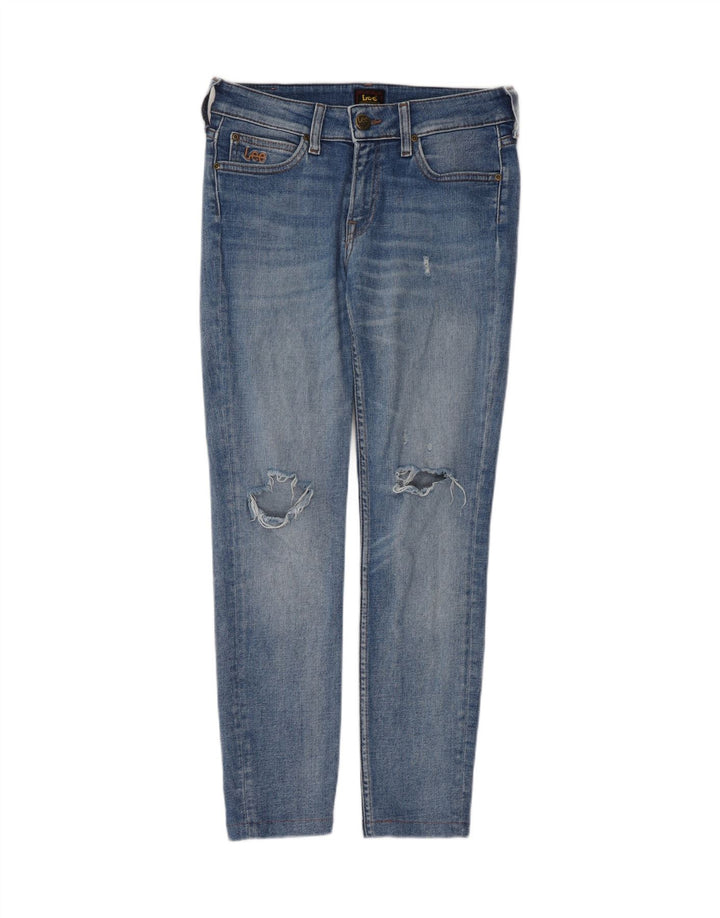 LEE Womens Scarlett Distressed Slim Jeans  W28 L26 Blue Cotton