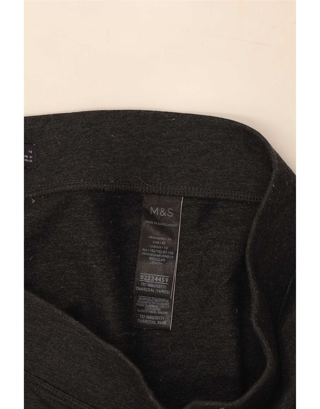 Marks & Spencer Dame Leggings UK 14 Large Grå Bomuld