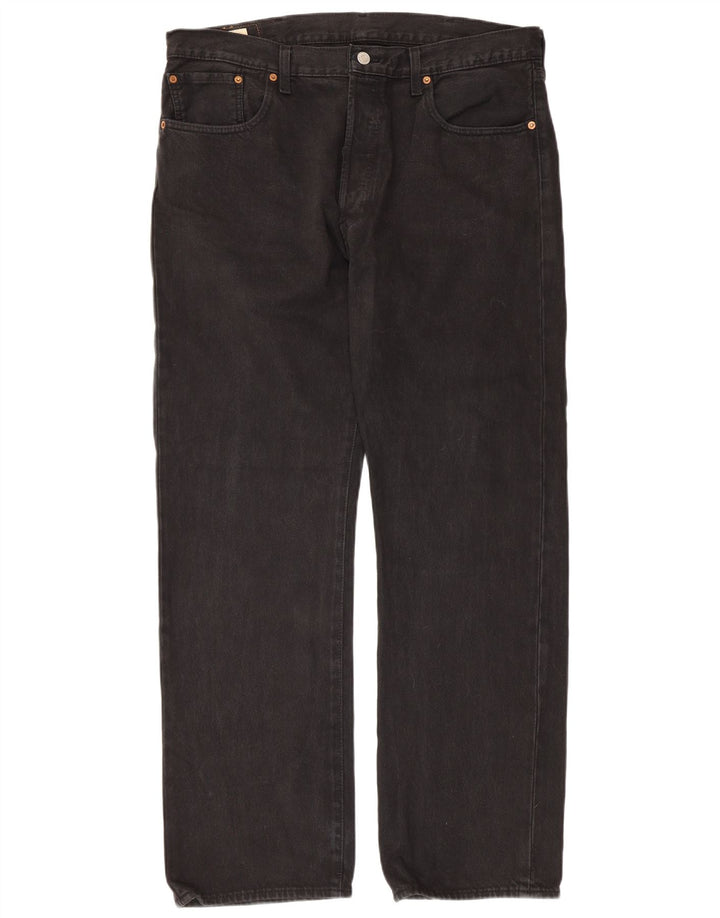 Levi's Herre 501 lige jeans W38 L32 sort bomuld