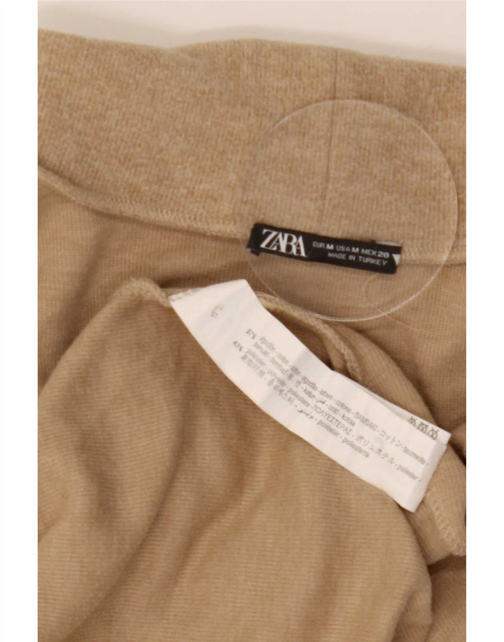 Zara Damevest Top UK 12 Medium Beige Bomuld