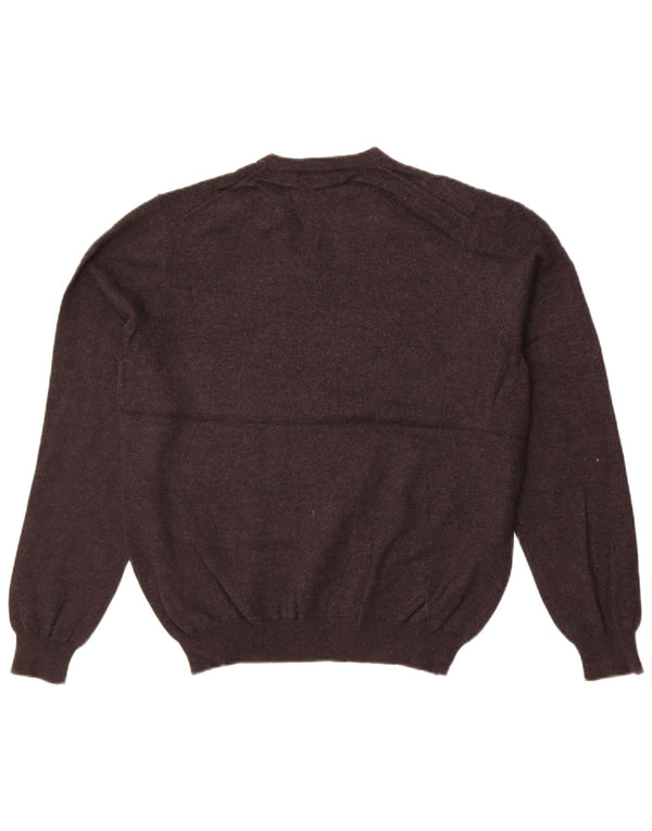 Brooks Brothers Dame V-hals sweater UK 14 Medium Grå Merinould