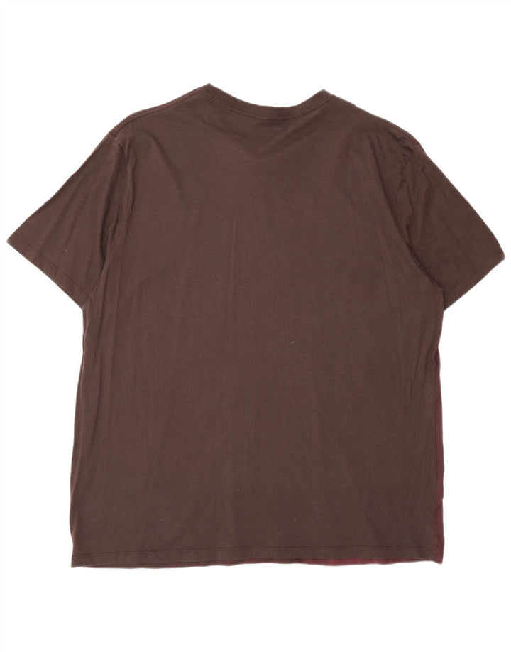 Calvin Klein Herre T-Shirt Top 2XL Burgundy