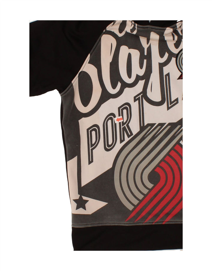 NBA Boys Graphic Hoodie Jumper 14-15 Years Large Black Geometric Polyester Vintage NBA and Second-Hand NBA from Messina Hembry 