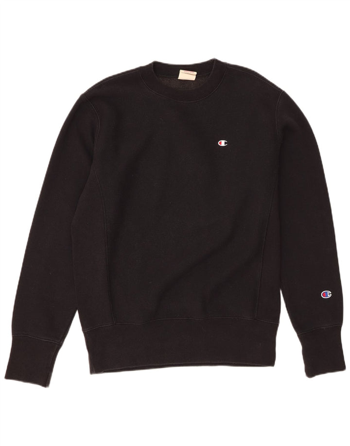 Champion Herre Sweatshirt Jumper Lille Sort Bomuld
