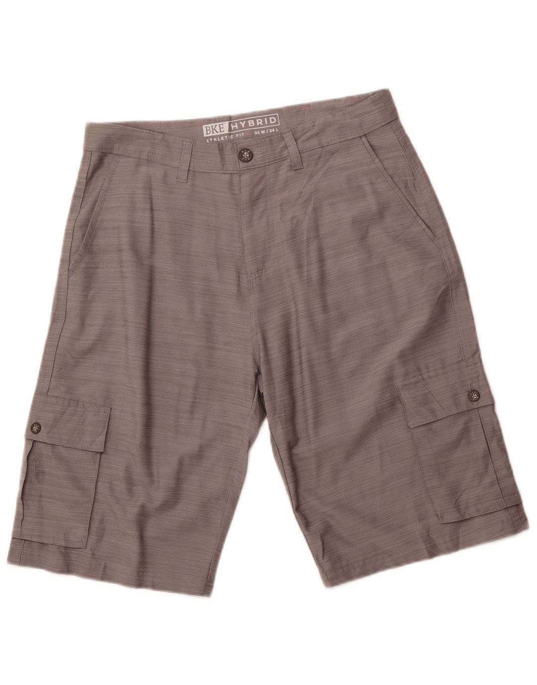 BKE Mens Cargo Shorts W33 Medium  Grey Polyester
