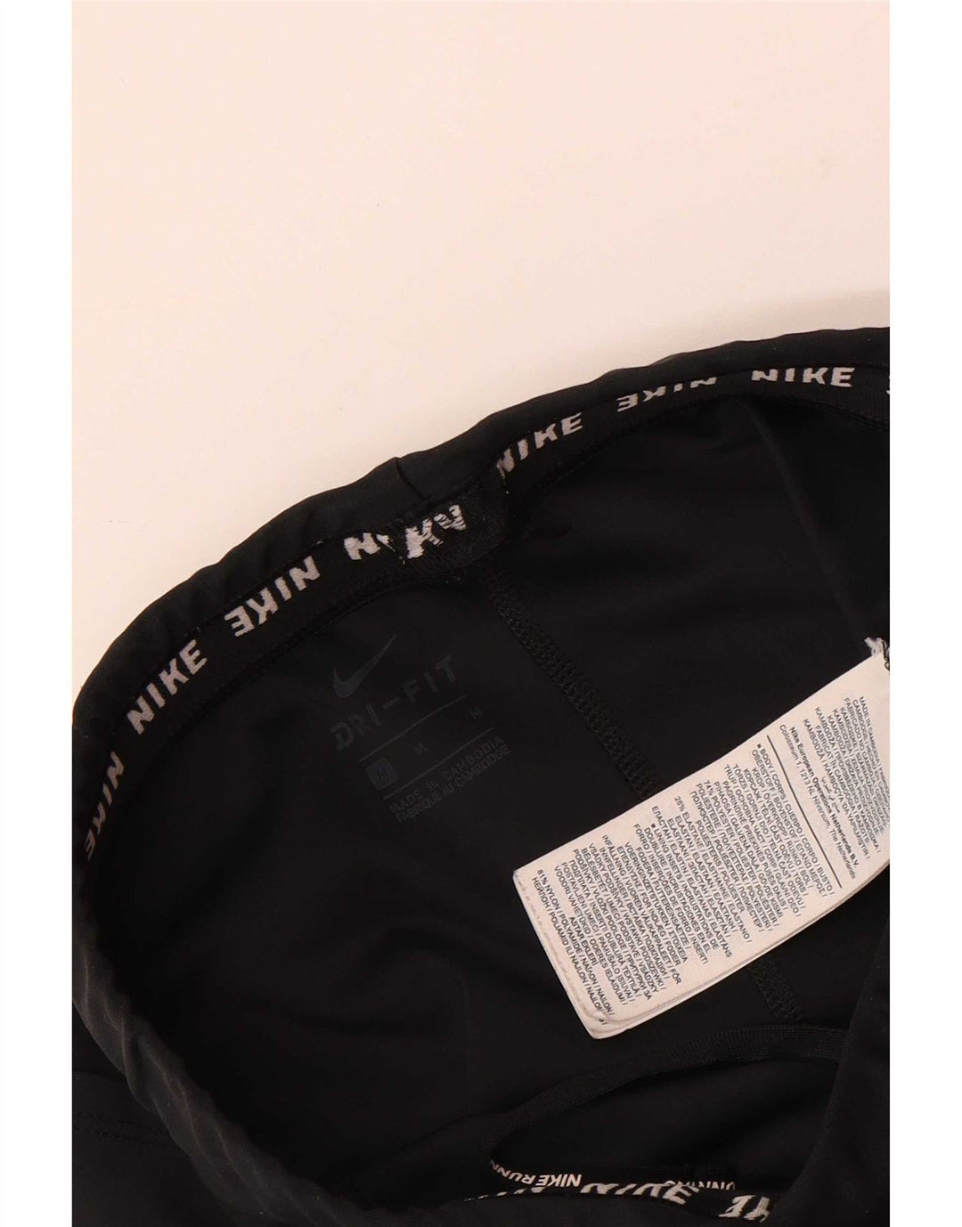 Nike Dame Dri Fit Crop Leggings UK 12 Medium Sort Polyester