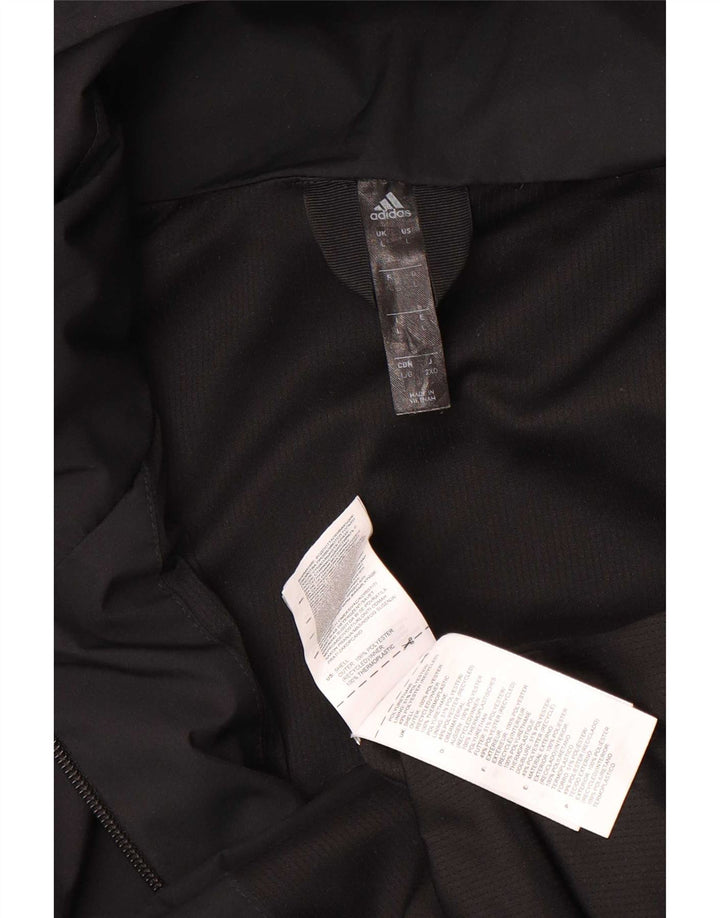 Adidas Træningsdragt med hætte til mænd, topjakke, stor sort polyester