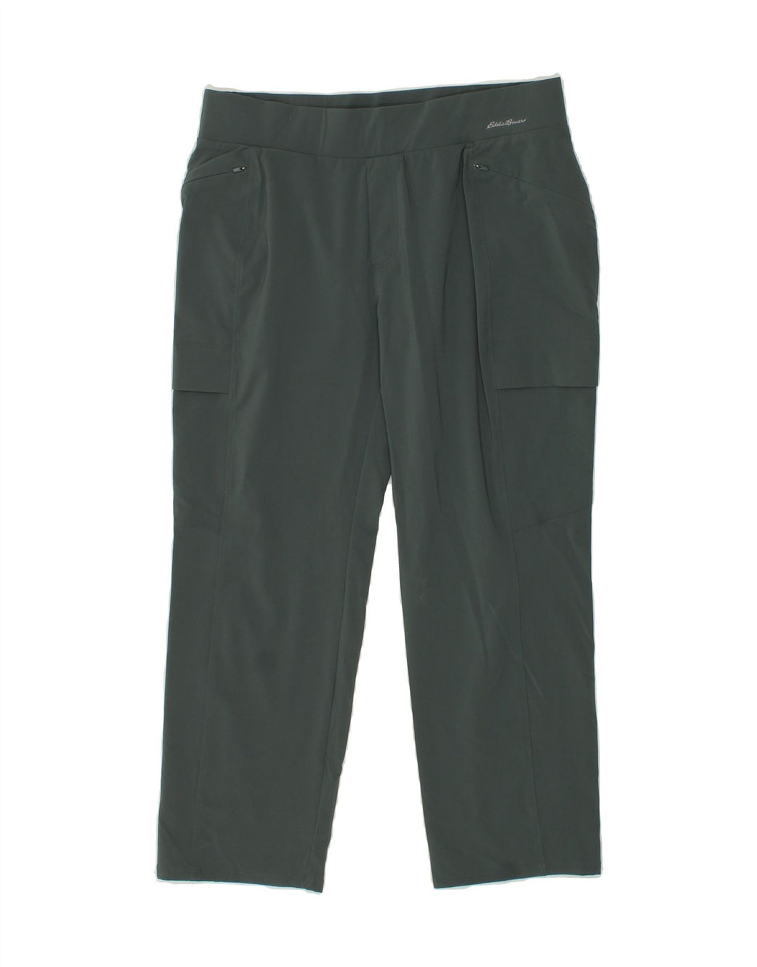 EDDIE BAUER Womens High Waist Trousers US 8 Medium W28 L24 Green Polyester Vintage Eddie Bauer and Second-Hand Eddie Bauer from Messina Hembry 