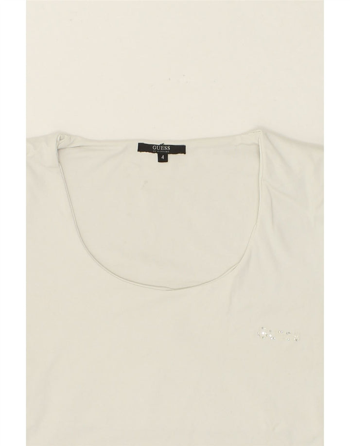 GUESS Womens T-Shirt Top US 4 Small White Vintage Guess and Second-Hand Guess from Messina Hembry 
