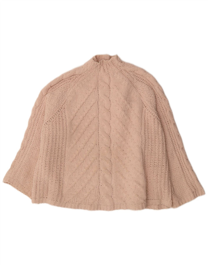 Marks & Spencer Dame Oversized Turtle Neck Jumper Sweater UK 18 XL Pink