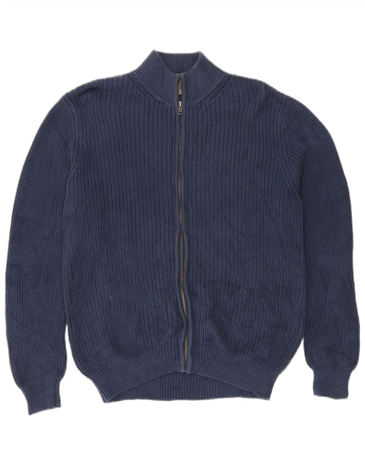 L.L.Bean Herre cardigan sweater med fuld lynlås Stor marineblå bomuld