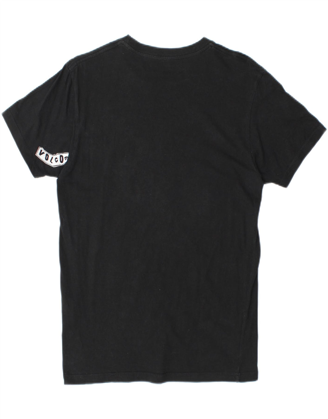 VOLCOM Mens Slim Fit Graphic T-Shirt Top Small Black Cotton Vintage Volcom and Second-Hand Volcom from Messina Hembry 