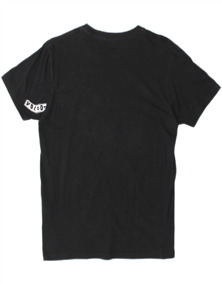 VOLCOM Mens Slim Fit Graphic T-Shirt Top Small Black Cotton Vintage Volcom and Second-Hand Volcom from Messina Hembry 