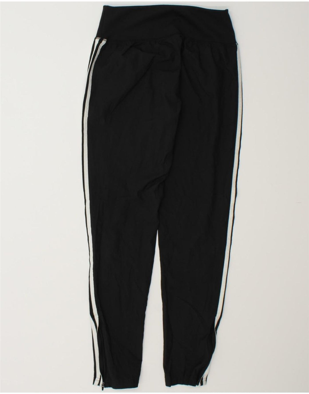 ADIDAS Womens Climalite Leggings UK 4/6 XS  Black Striped Polyester Vintage Adidas and Second-Hand Adidas from Messina Hembry 