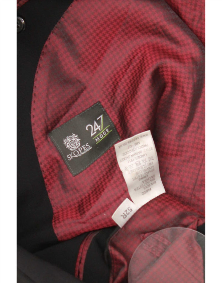 Skopes Herre Regular Fit 2-knaps blazerjakke EU 52 XL Sort Uld