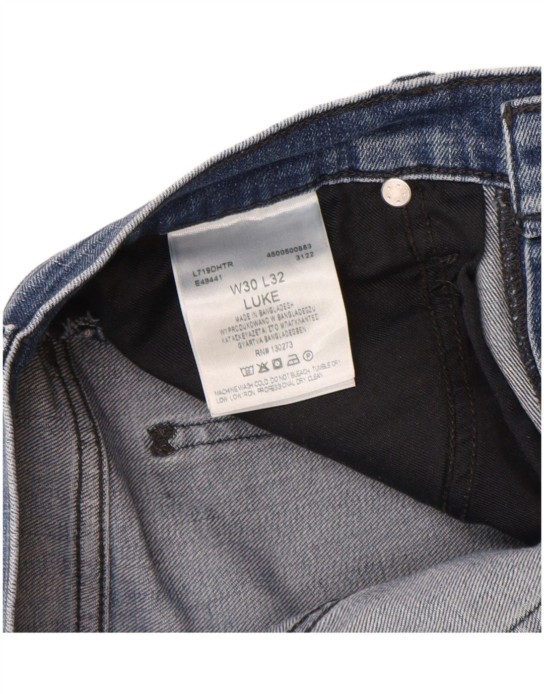 Lee Herre Luke Slim Jeans W30 L32 Blå Bomuld