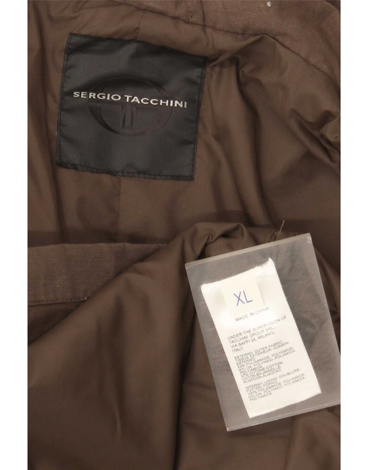 Sergio Tacchini Herre Utility Jacket UK 42 XL Brun Polyamid