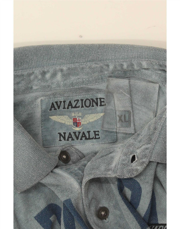 Aviazione Navale Herre grafisk poloshirt XL Blå