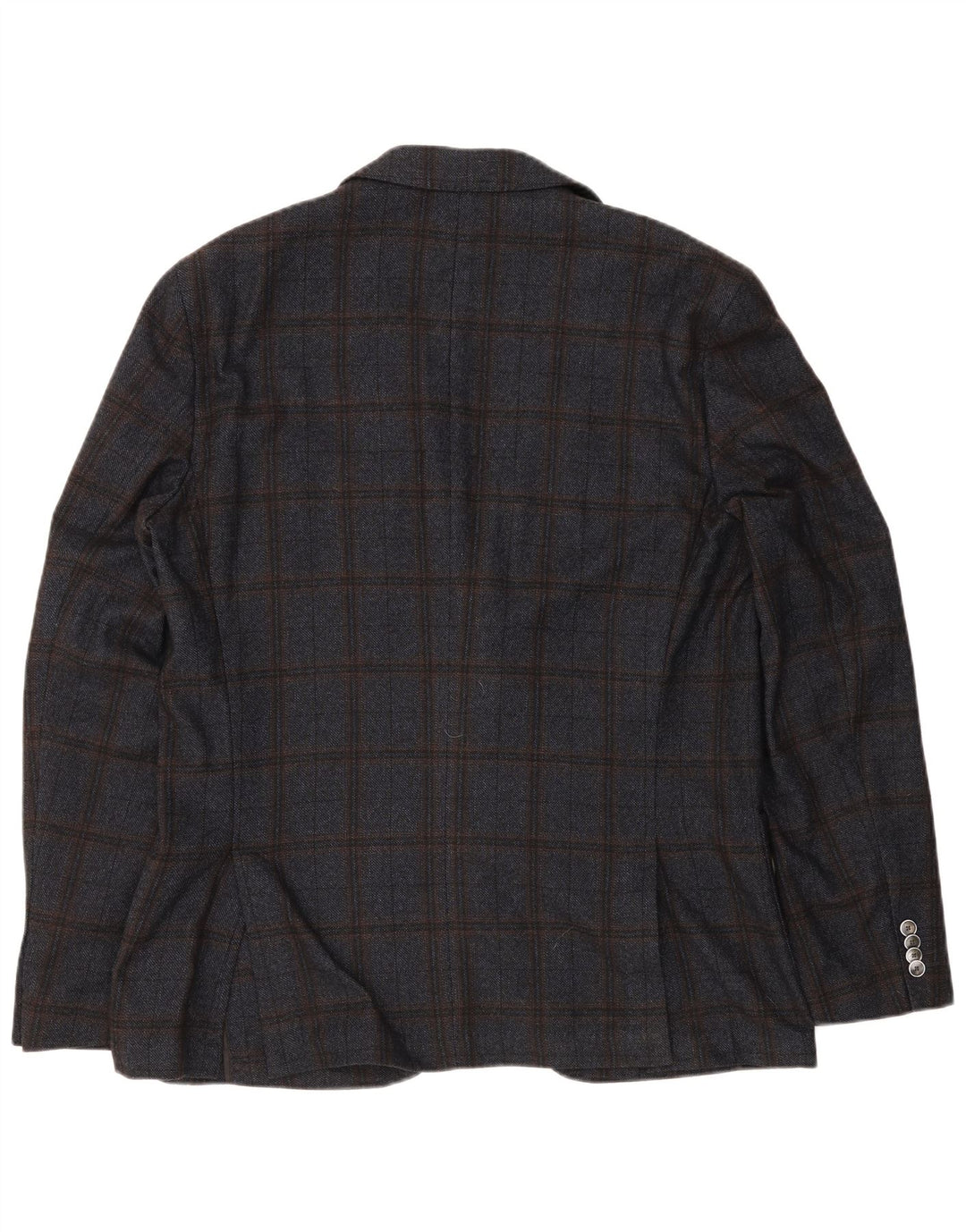 Hugo Boss Herre 2-knaps blazerjakke EU 56 3XL Marineblå ternet uld