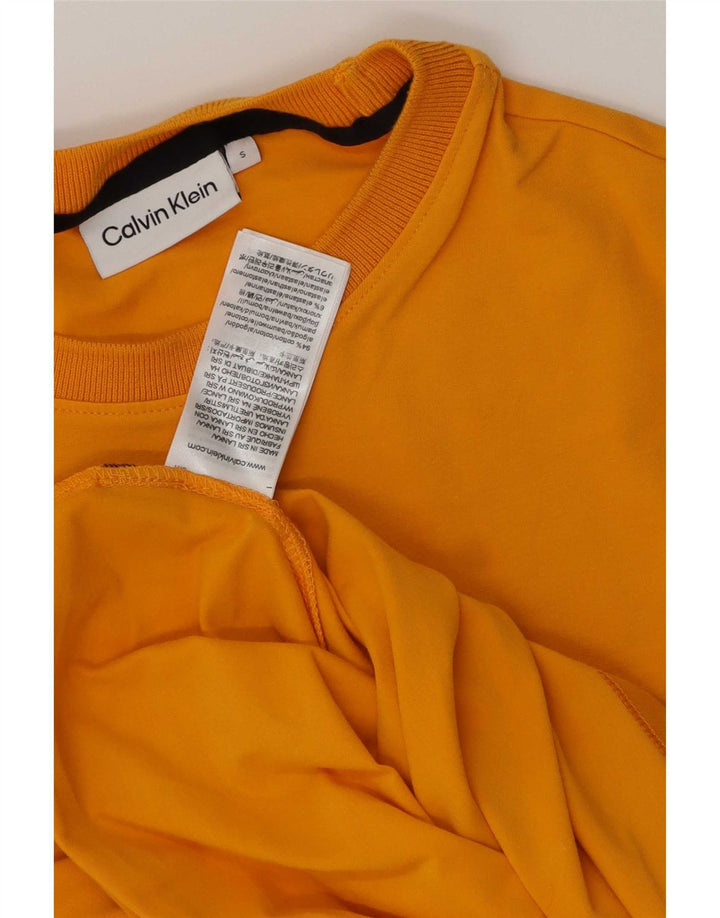 Calvin Klein Herre T-Shirt Top Lille Orange Bomuld