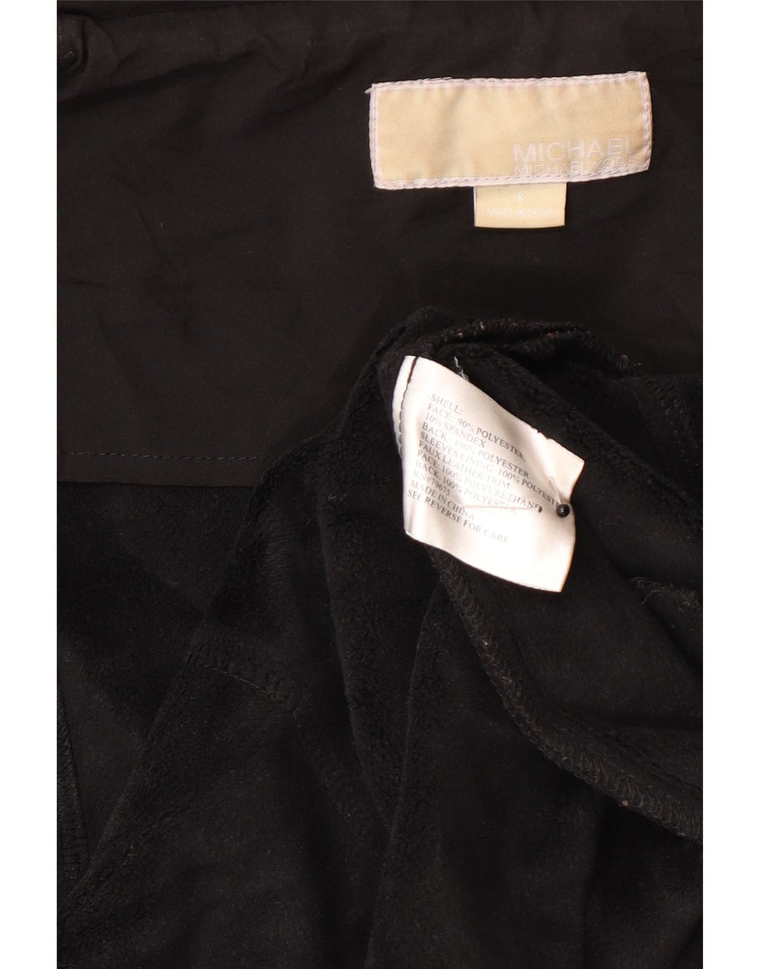 Michael Kors Dame Hooded Parka Jacket UK 10 Small Black Polyester