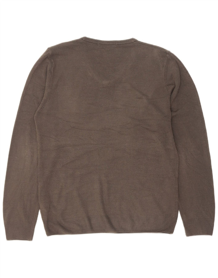 Marks & Spencer Herre V-hals sweater Medium Grå Akryl