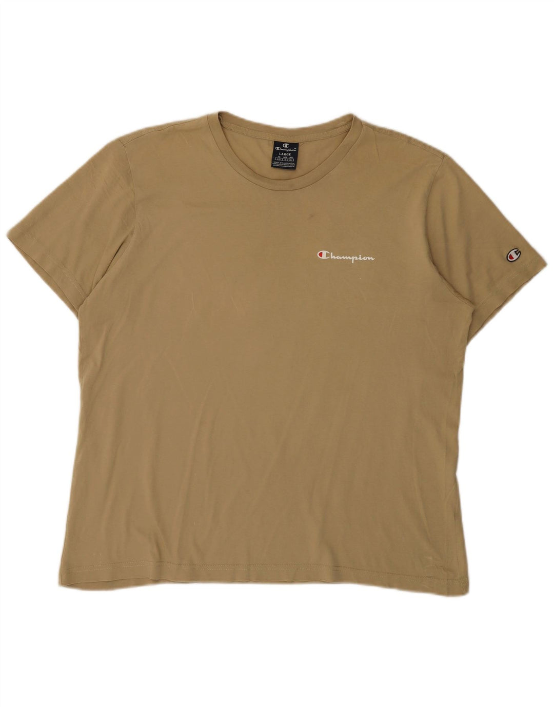 CHAMPION Dame T-Shirt Top UK 16 Large Beige
