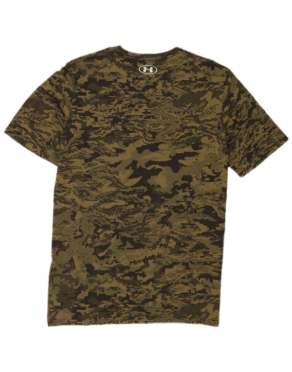 Under Armour Herre Grafisk T-Shirt Top Stor Grøn Camouflage Bomuld