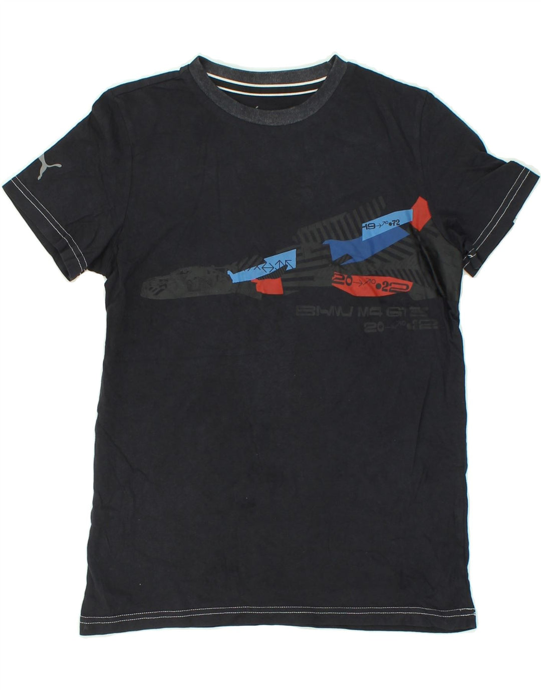 PUMA Boys Graphic T-Shirt Top 13-14 Years Black Vintage Puma and Second-Hand Puma from Messina Hembry 
