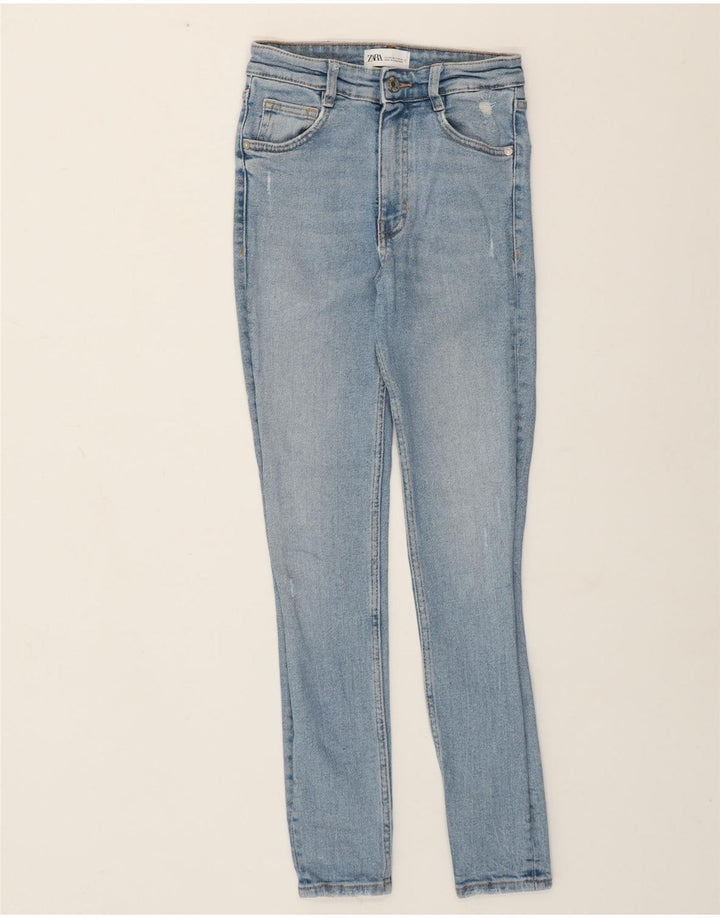 Zara Dame Skinny Jeans EU 34 XS W24 L27 Blå Bomuld