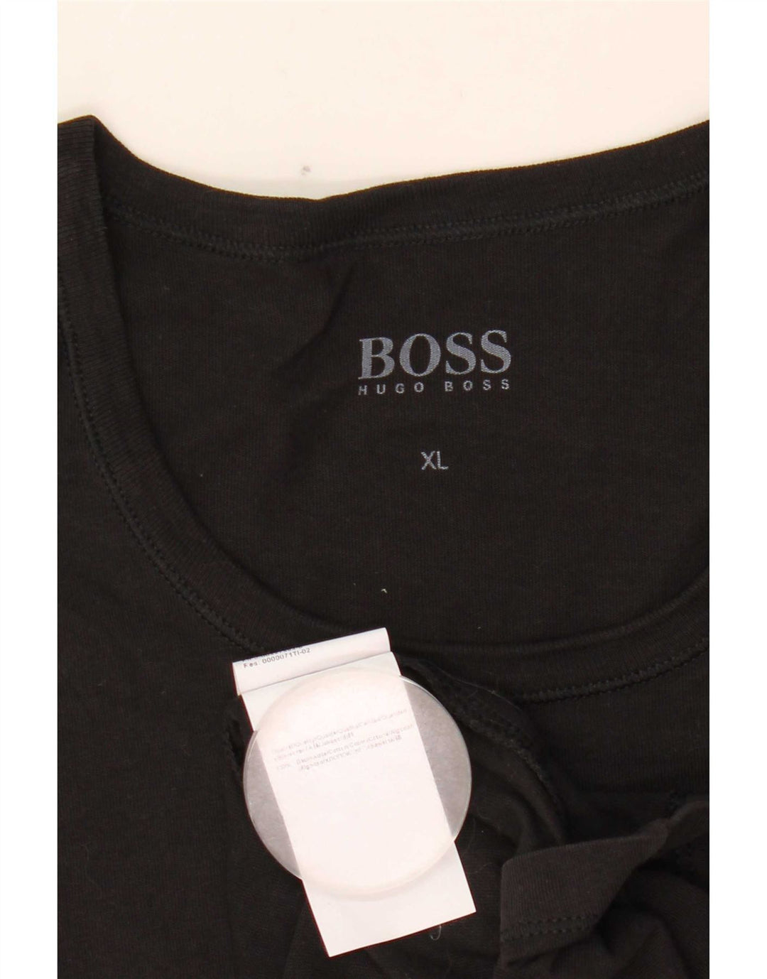 Hugo Boss Herre T-Shirt Top XL Sort Bomuld