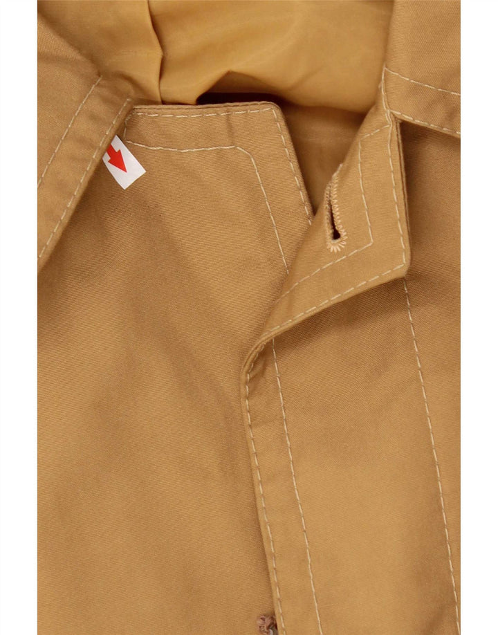 Vintage Herre Overfrakke UK 40 Stor Beige Bomuld