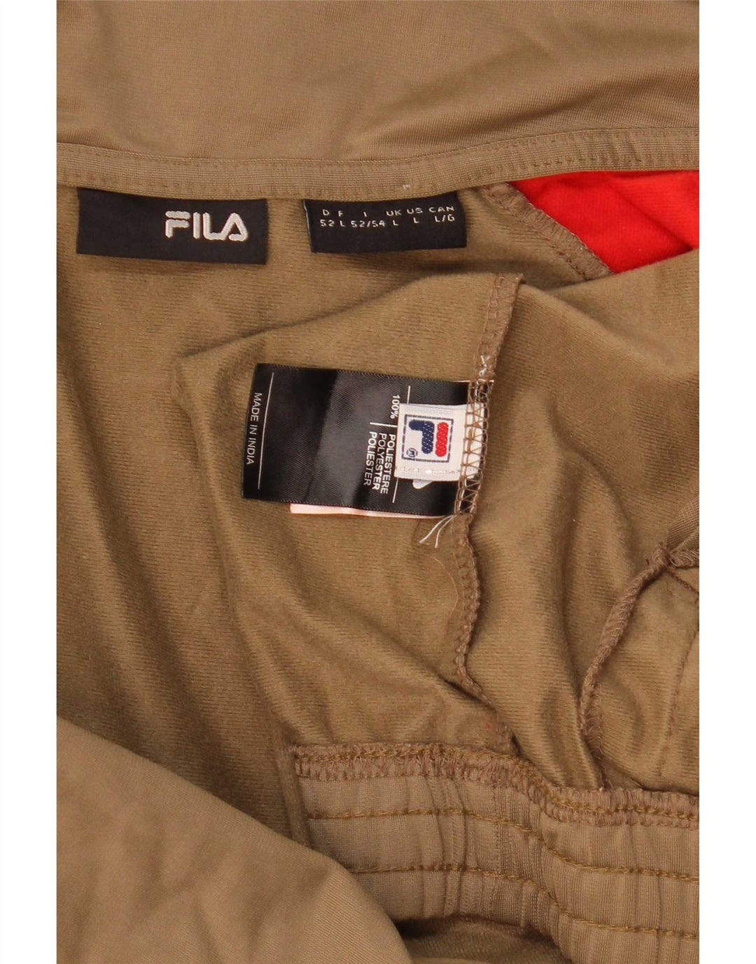 Fila Træningsdragt til mænd Topjakke Stor Beige Colourblock Polyester