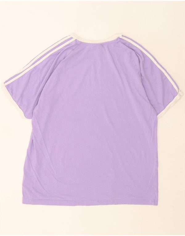 Adidas Herre T-Shirt Top XL Lilla Bomuld