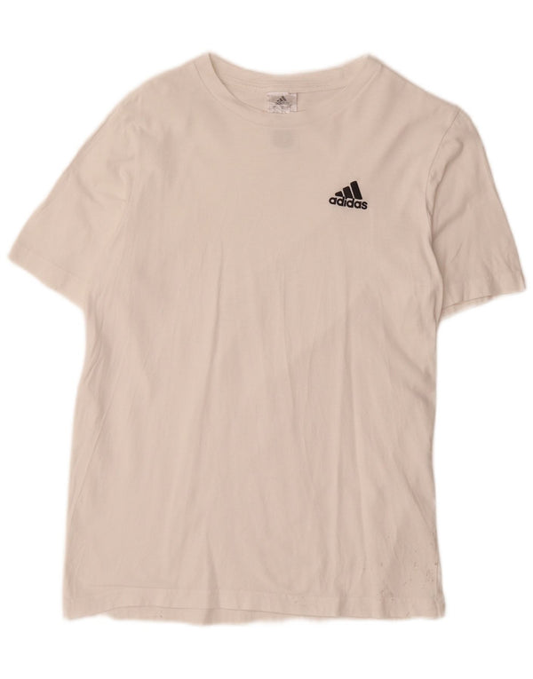 Adidas herre T-shirt top lille hvid bomuld