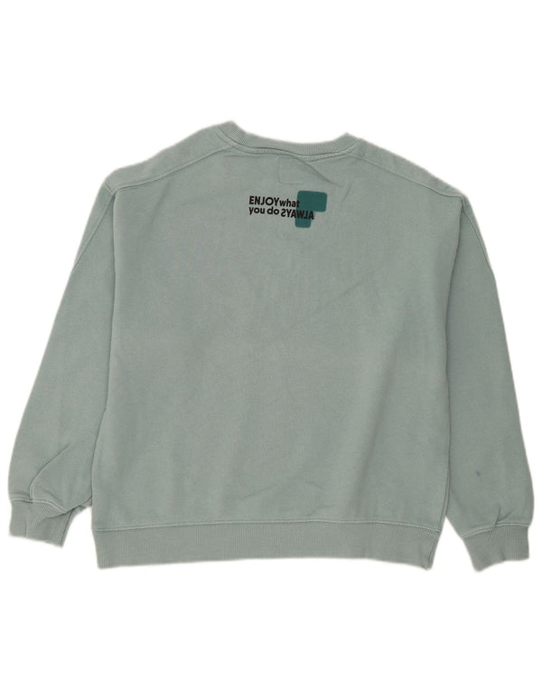 Zara Drenge Grafisk Sweatshirt Trøje 13-14 År Blå Bomuld