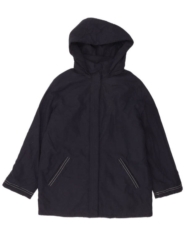 Marks & Spencer Dame hætte vindjakke UK 16 Large Navy Blue