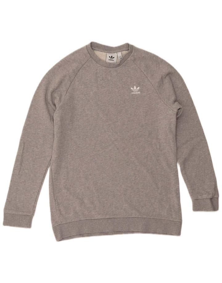 ADIDAS Sweatshirt-trøje til mænd Medium Grey Flecked Bomuld
