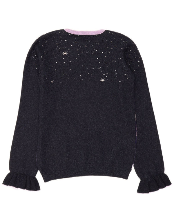 Marks & Spencer Girls Boat Neck Jumper Sweater 15-16 år Marineblå