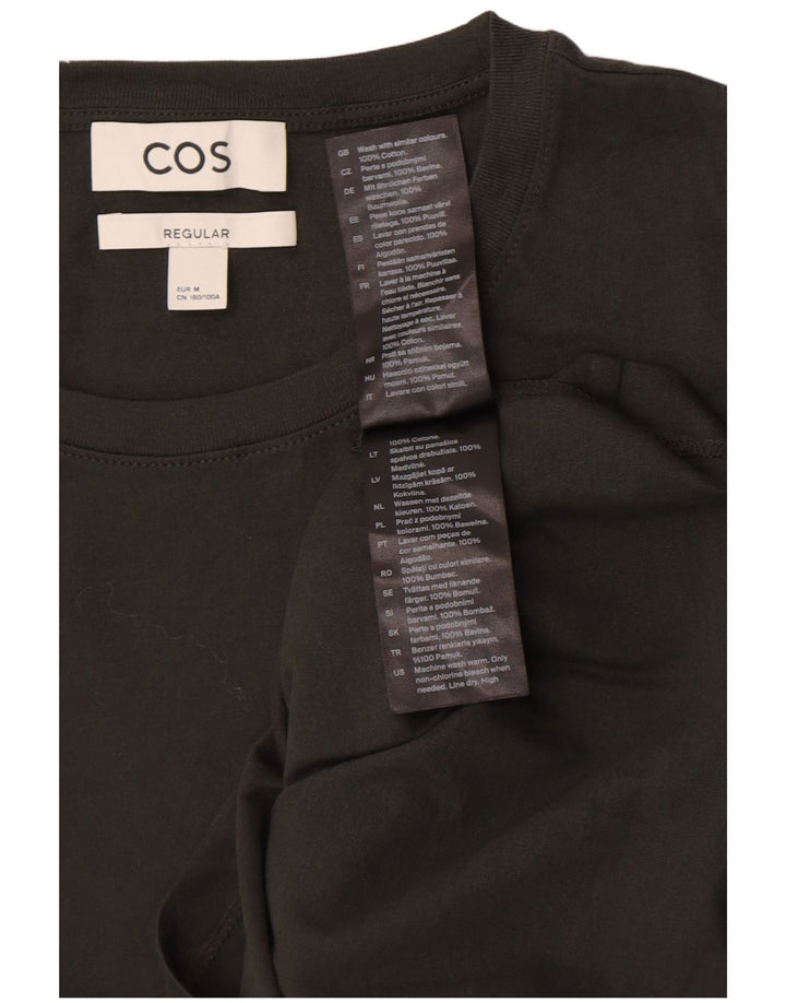 Cos Herre Regular T-Shirt Top Medium Khaki Bomuld