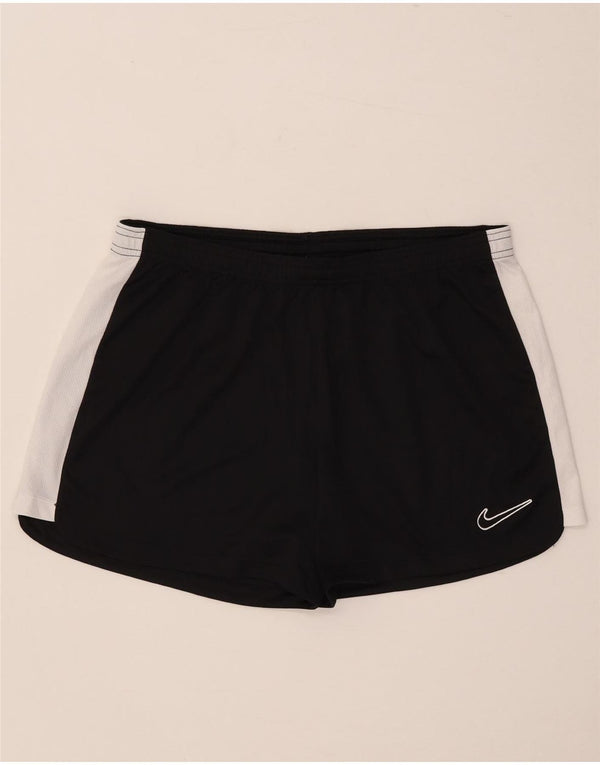 Nike sportsshorts til kvinder UK 16 Large Black Colourblock Polyester